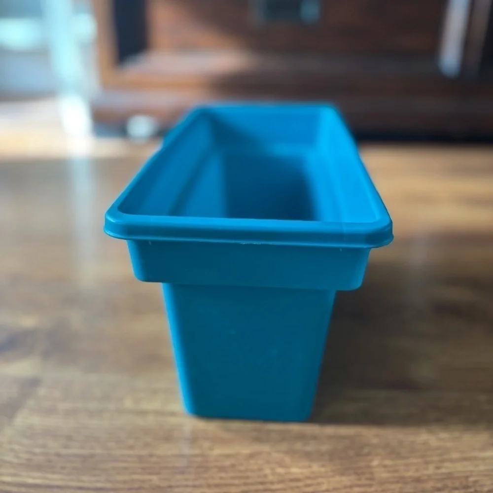 Blue Rectangular Storage Bin